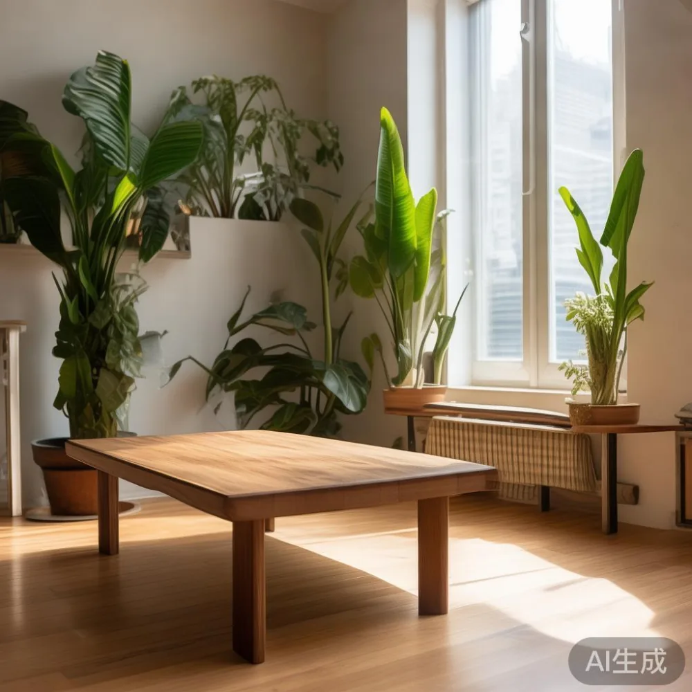 웜 미니멀 인테리어에 가구를 맞추는 방법 — MIDHILL 오리지널 솔리드 우드 가이드 — corner of a small condo apartment with wooden fl
