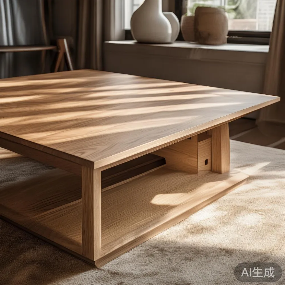 커피 테이블을 Veneer로 살까, 원목으로 살까 — 5년 뒤 진짜 비용은 얼마일까? — detail of the base and leg construction on a bed